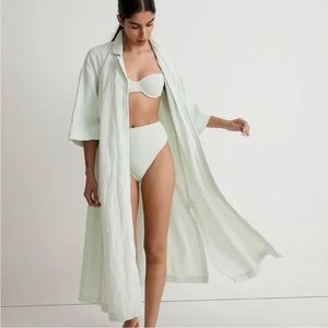 Madewell Lightspun Cover-up Maxi dress in mint green (Small)